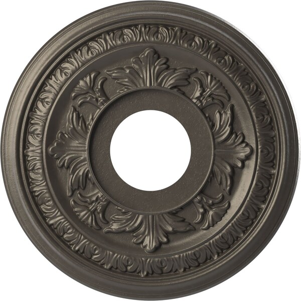 Ekena Millwork Baltimore PVC Medallion (Canopies up to 5 1/4"), 13"OD x 3 1/2"ID x 3/4"P, Metallic Weathered Steel CMP13BADST - main
